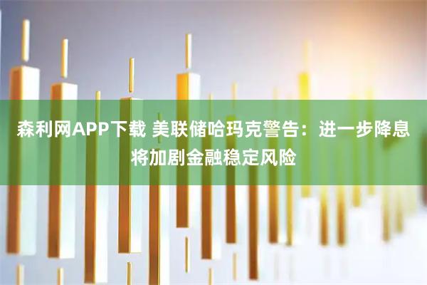 森利网APP下载 美联储哈玛克警告：进一步降息将加剧金融稳定风险